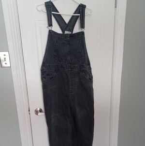 We The Free Charcoal Denim Overalls